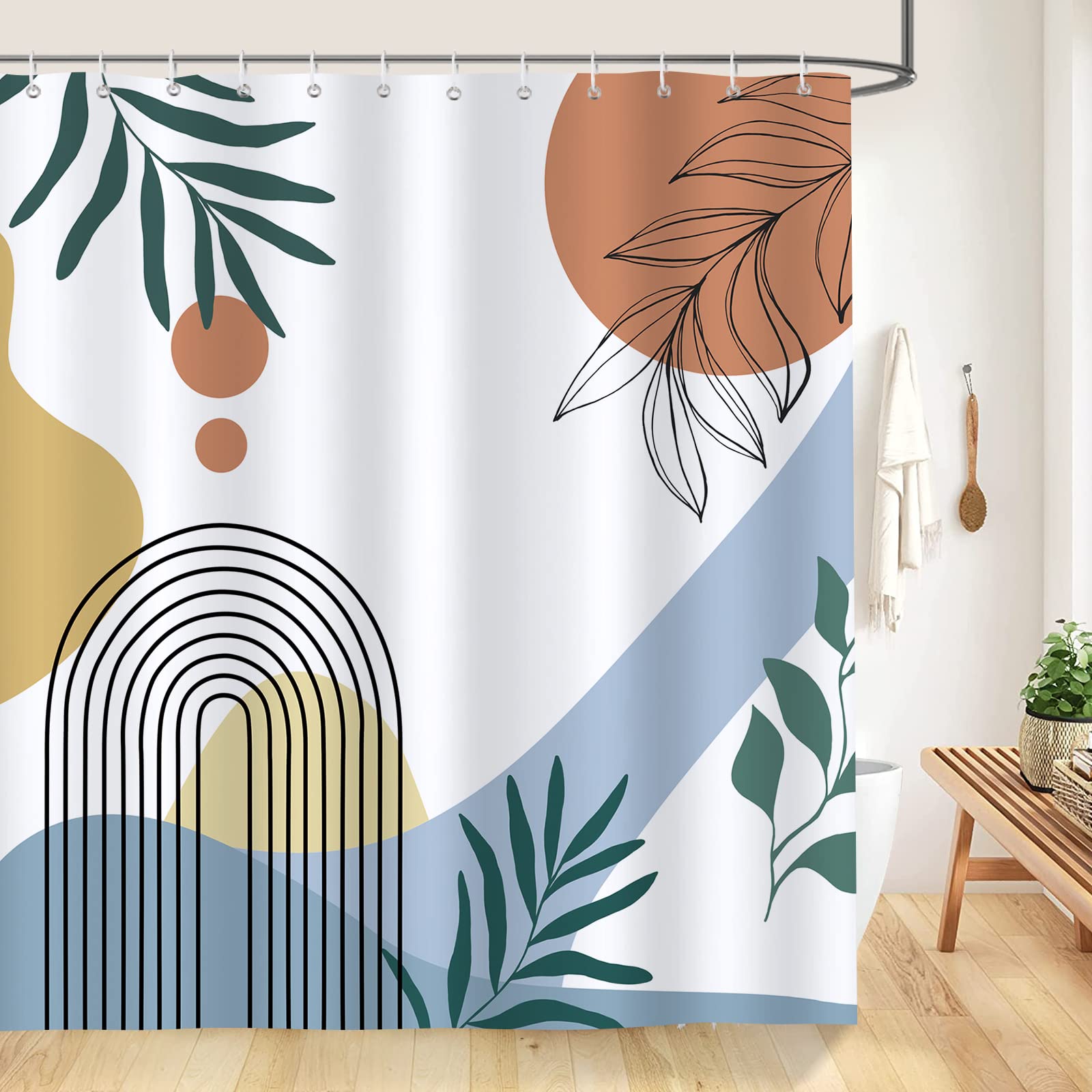 Bonhause Abstract Boho Shower Curtain | Waterproof Polyester | 180x180cm