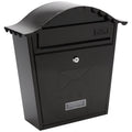 Burg-Wachter Black Wall Mounted Steel Lockable Weatherproof Post Box