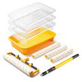 Voomey 18" Paint Roller Set - 10Pc Microfiber Kit with Extension Pole
