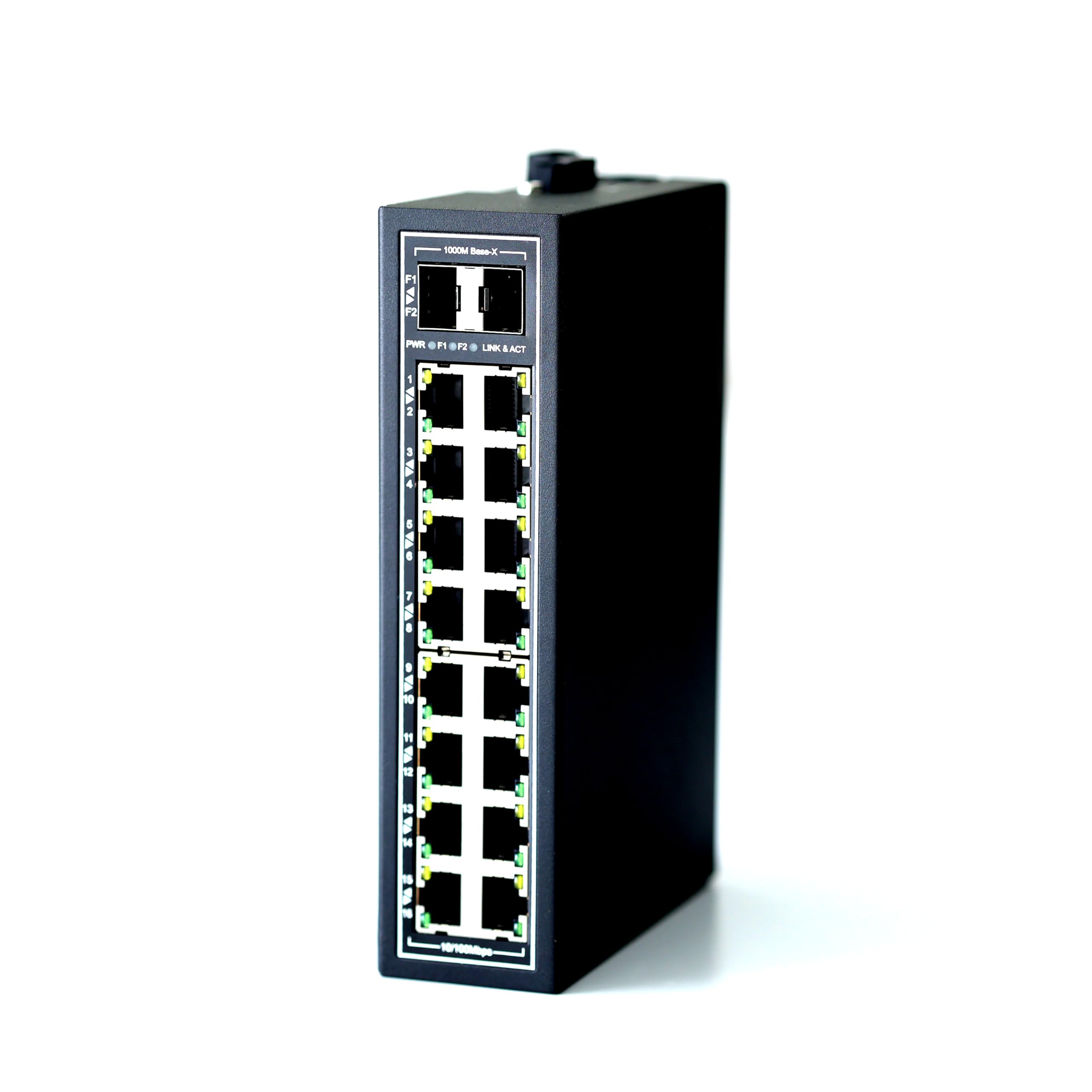 WIWAV 18-Port Industrial Ethernet Switch | Unmanaged Fanless DIN Rail