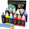 Ratel Ceramic Paint Set – 12 x 22ml Water Resistant Porcelain Paint & Brushes