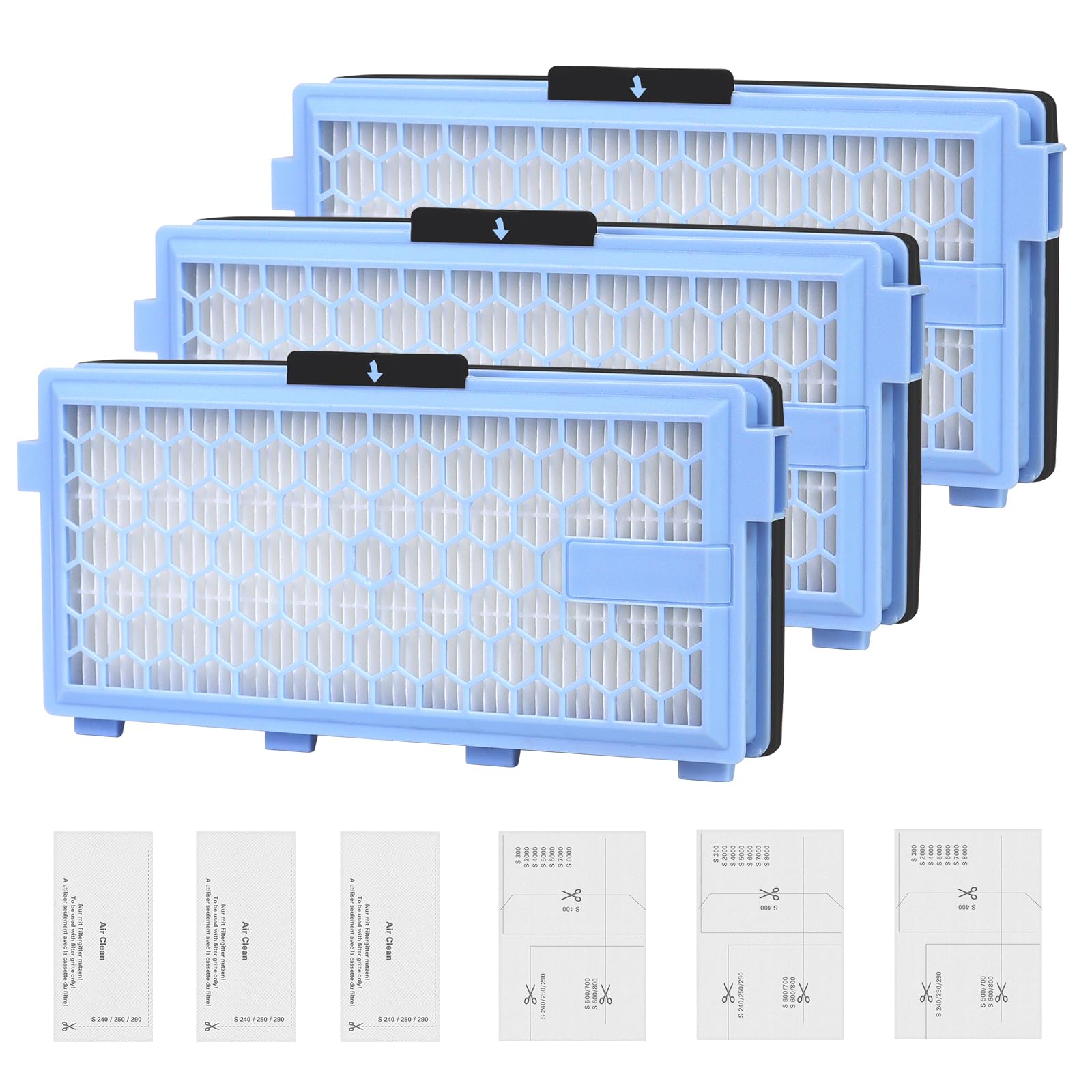 SF-HA 50 HEPA Filters for Miele C1 C2 C3 S4 S5 S6 S8 - 3 Pack