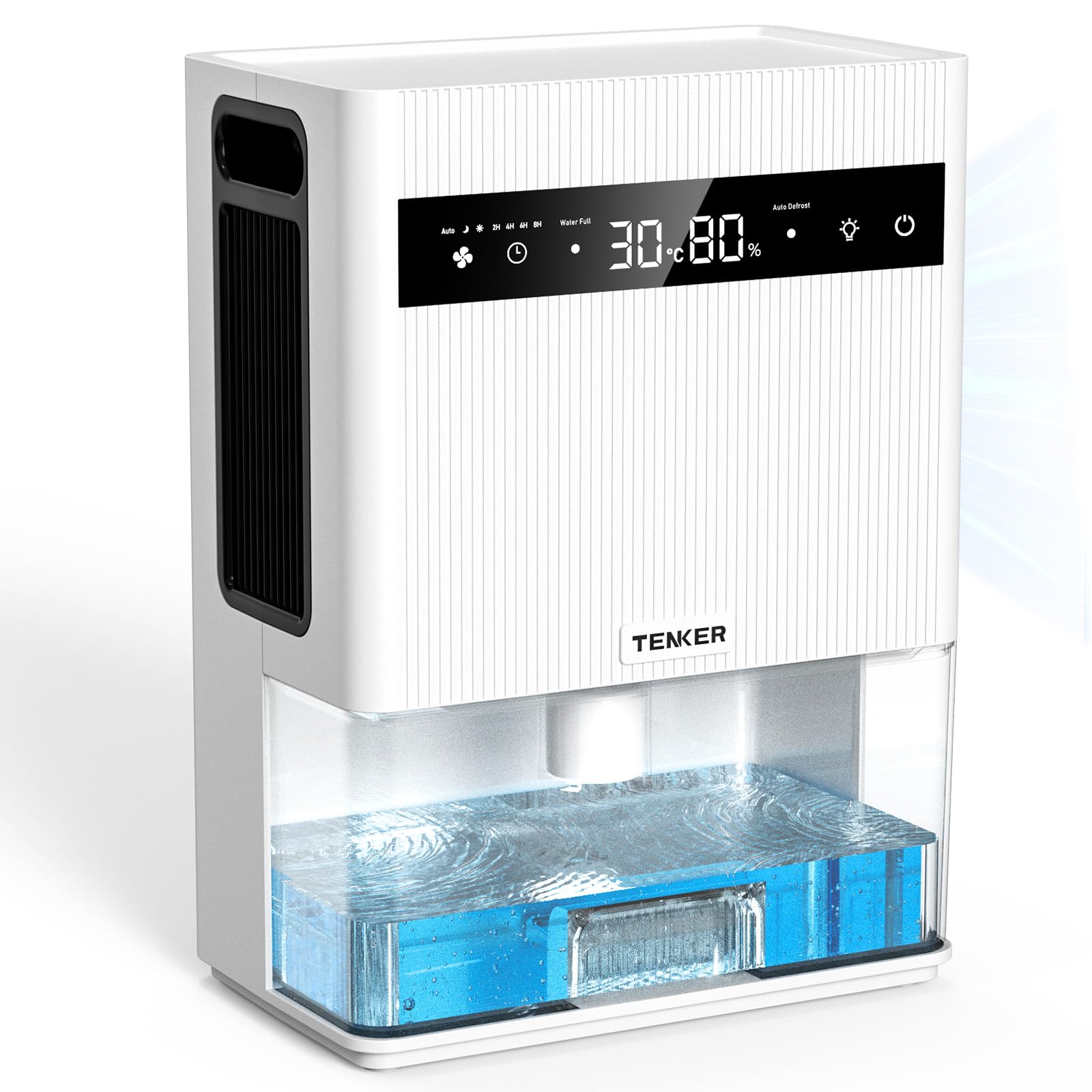 Tenker 3L Dehumidifier for Home – Large Capacity with Sleep Mode