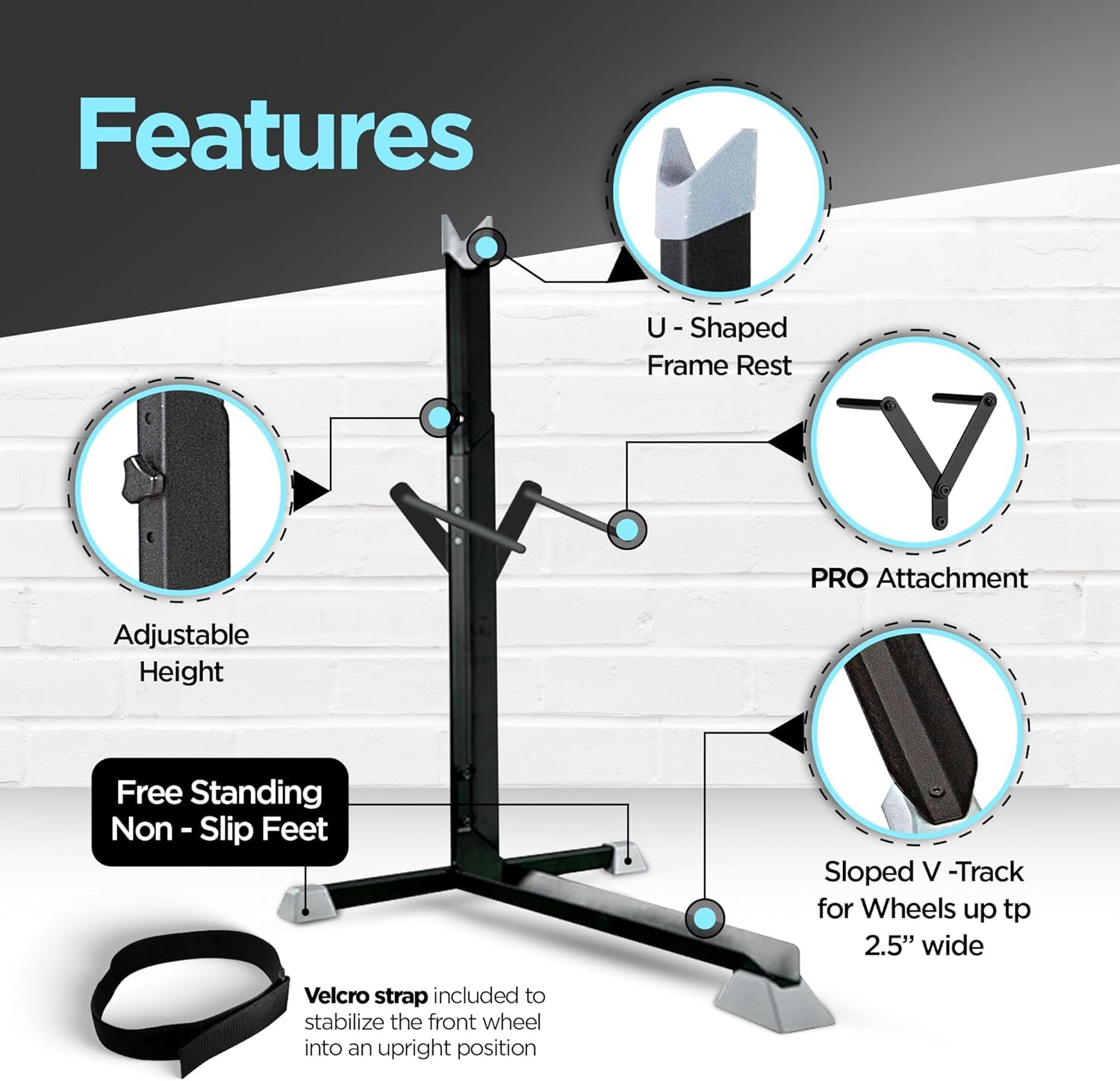 Bike Nook Vertical Bicycle Floor Stand – No-Drill Garage Storage Rack