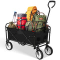 YSSOA Folding Garden Cart PRO - Heavy Duty 100kg Collapsible Wagon, Black