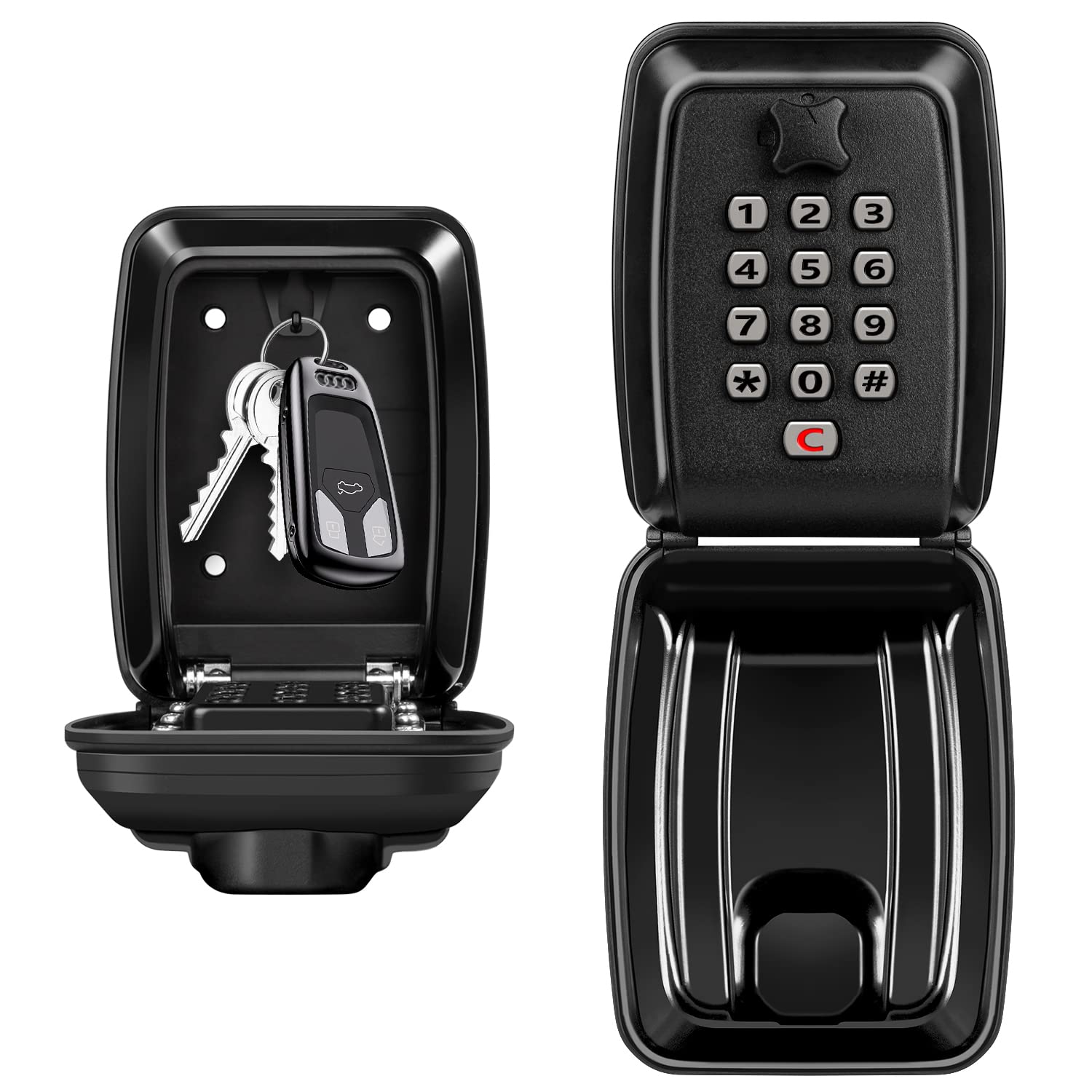 LUROON Key Safe Outdoor – Extra Large 12-Digit Security Lockbox