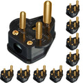 5 Amp Round Pin Plugs | BS546 Stage Lighting Mains - 10 Pack