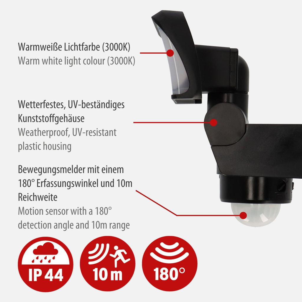 Brennenstuhl LED Outdoor Security Light | 20W Motion Sensor Floodlight