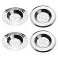 4 PCS Drain Hair Catcher, Stainless Steel Kitchen Sink Strainer Plug Shower Bathroom Plug Hole Sink Filter, Drain Protector Filter7.3CM, 7.7CM
