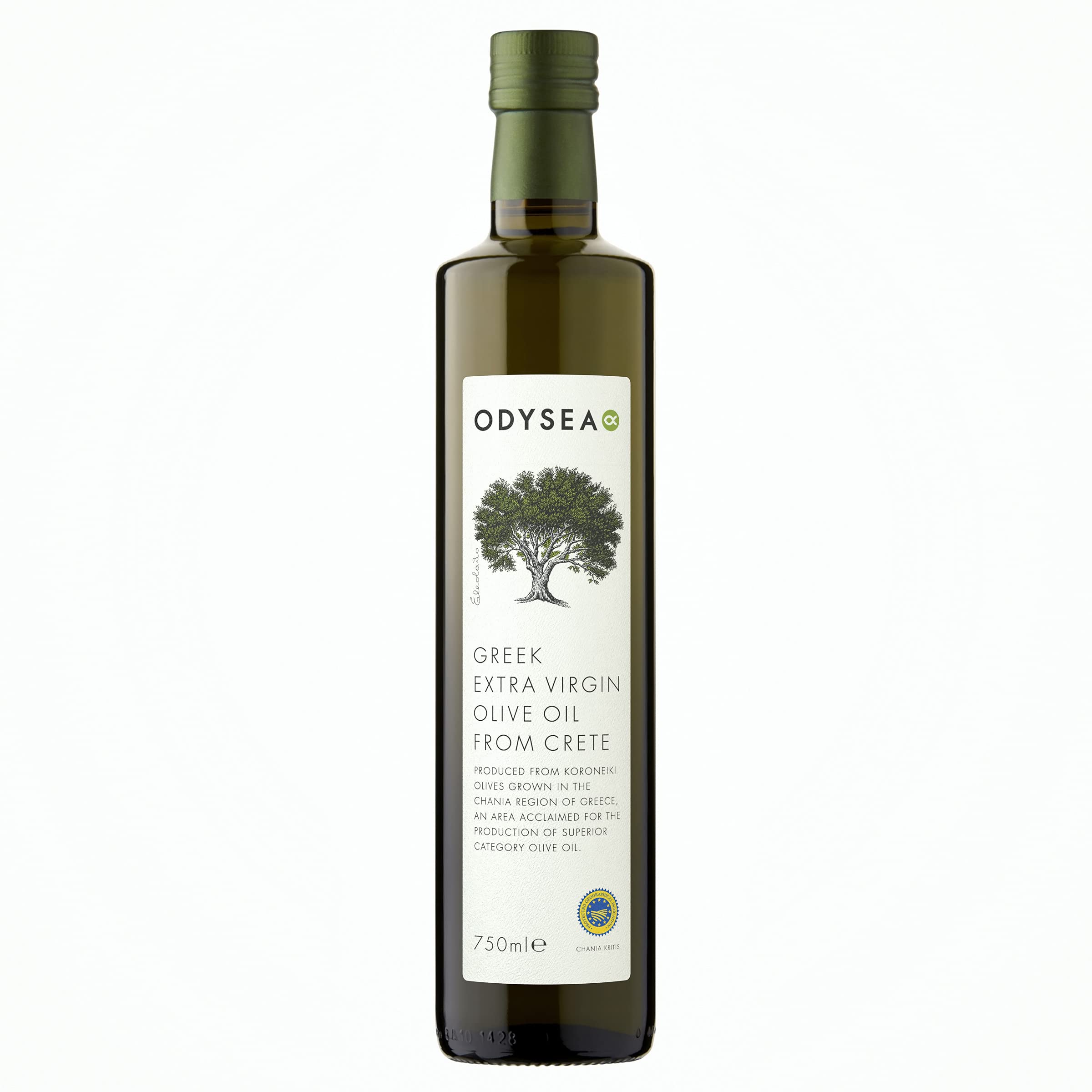 Odysea Greek Extra Virgin Olive Oil | Koroneiki Olives | 750ml Glass