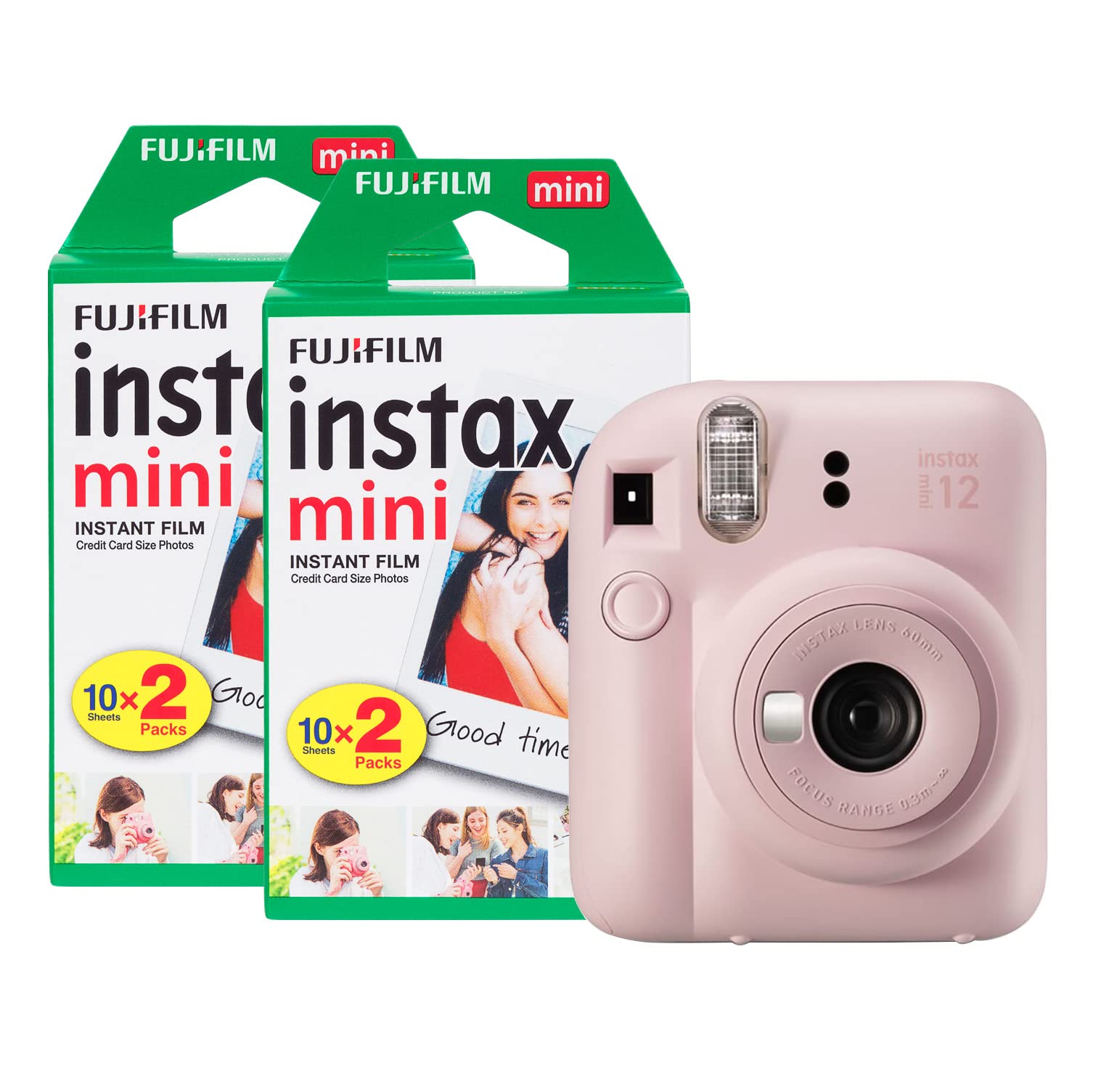 Fujifilm Instax Mini 12 Instant Camera with 40 Film Shots – Blossom Pink