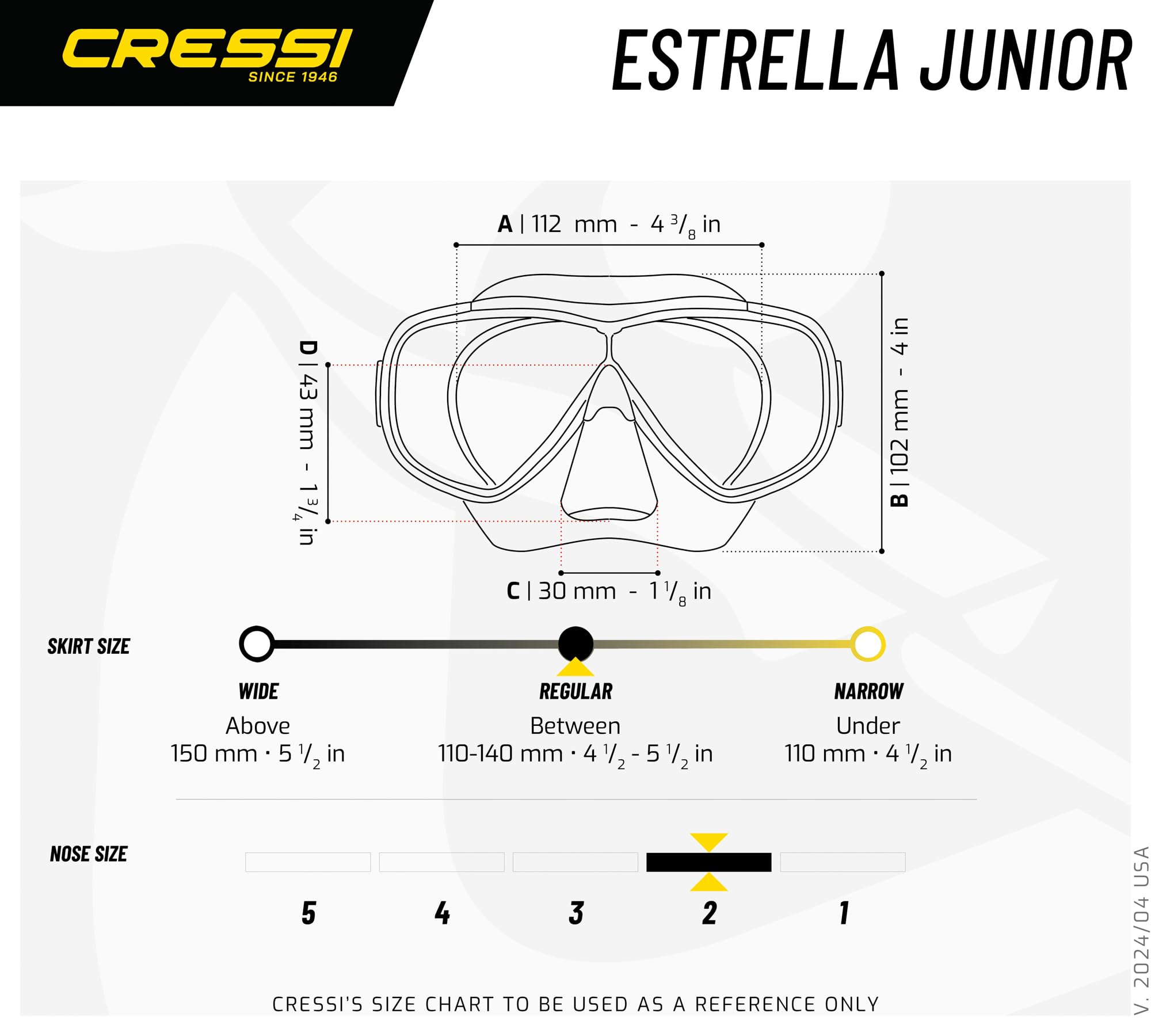 Cressi Estrella Jr Snorkeling Set – Kids Silicone Mask & Snorkel Combo