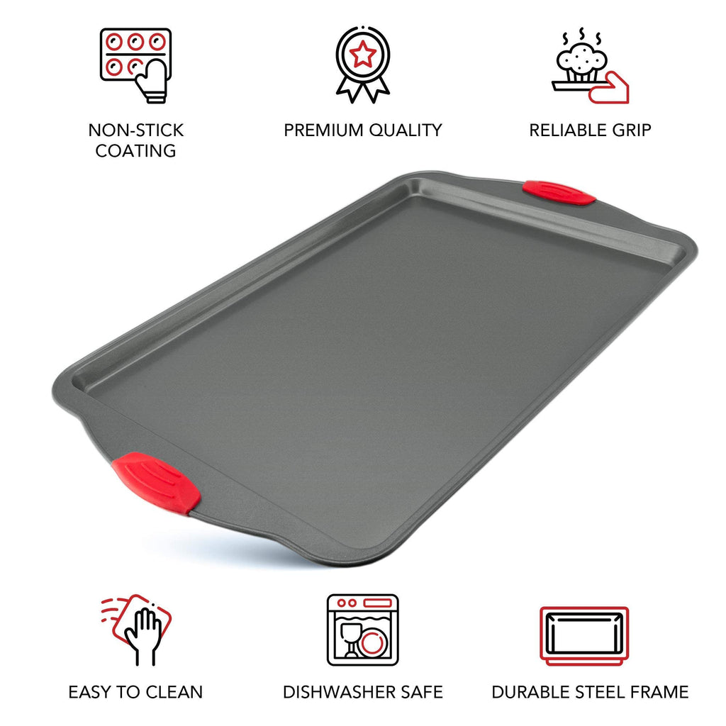 Nonstick Baking Sheet Set – 3-Piece Carbon Steel Cookie Pans