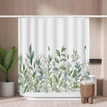 Woutay Botanical Green Shower Curtain – Mold Resistant Polyester 180x180cm