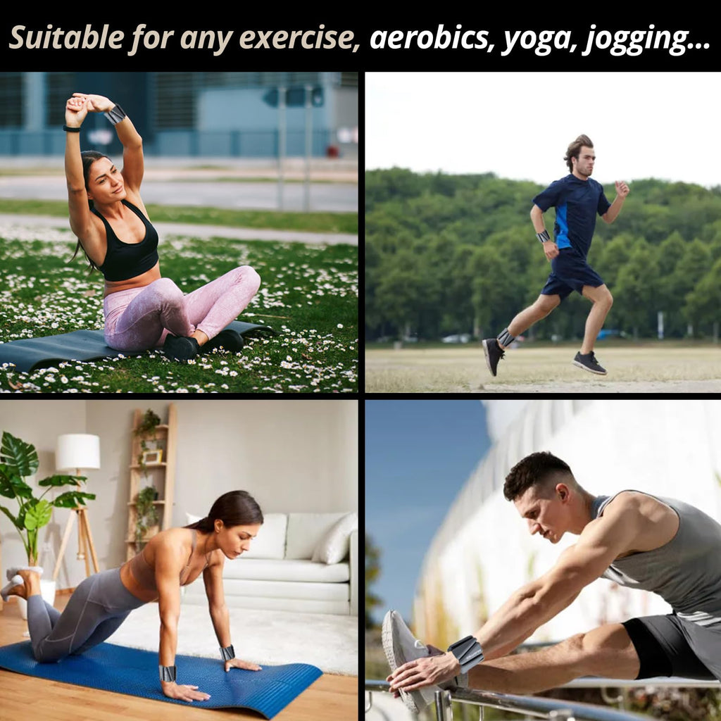 Adjustable Wrist & Ankle Weights | Set of 2 Waterproof Bands