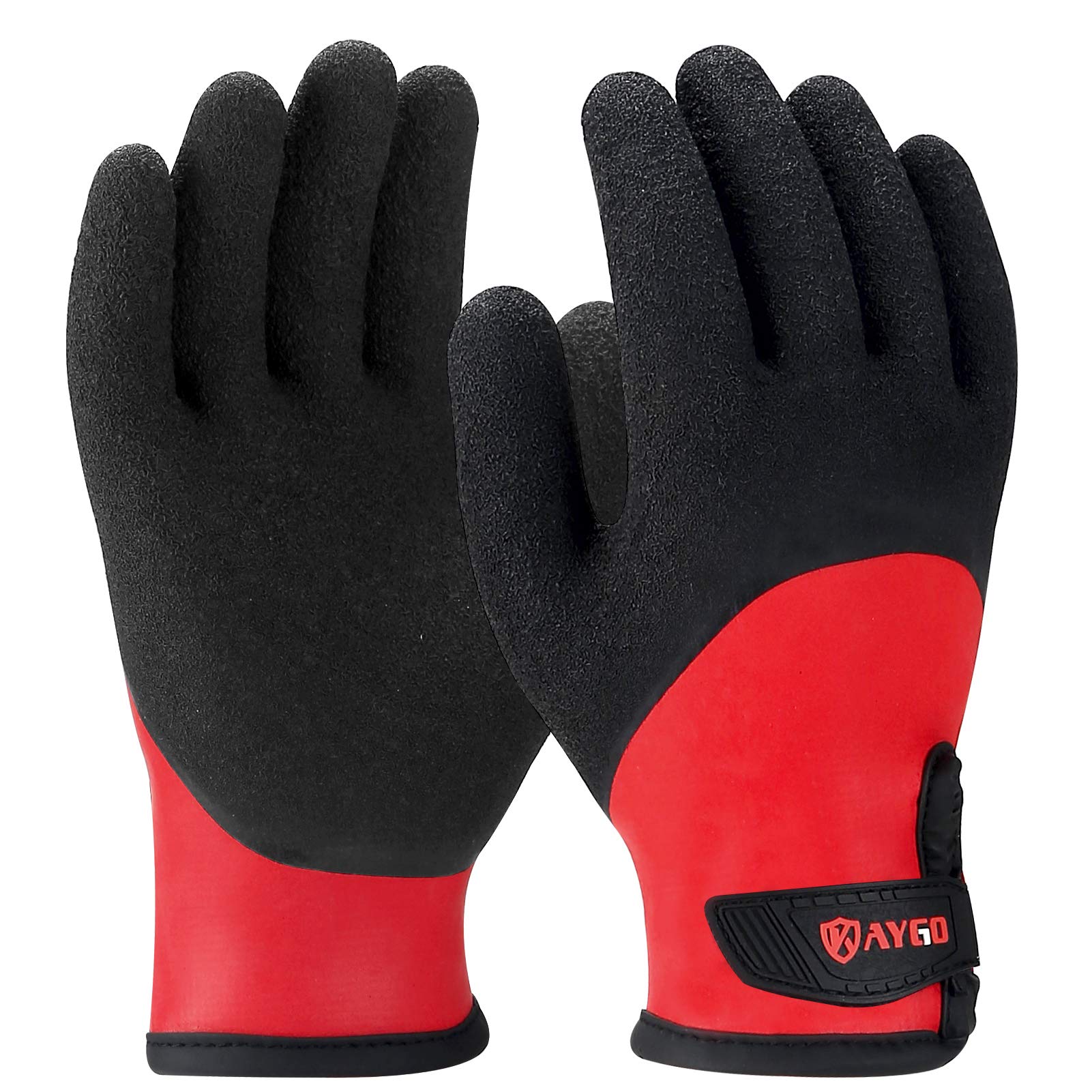 KAYGO Waterproof Thermal Work Gloves | Insulated Latex Coated - KG140
