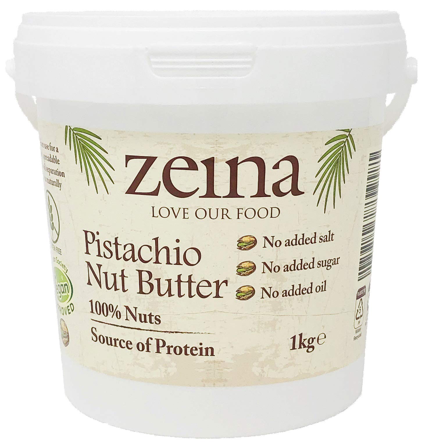 Zeina 100% Pistachio Nut Butter (1kg) – Vegan & Gluten-Free Spread