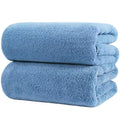 Polyte Microfibre Bath Sheets – Quick Dry Lint Free Towels, 2 Pack, Blue
