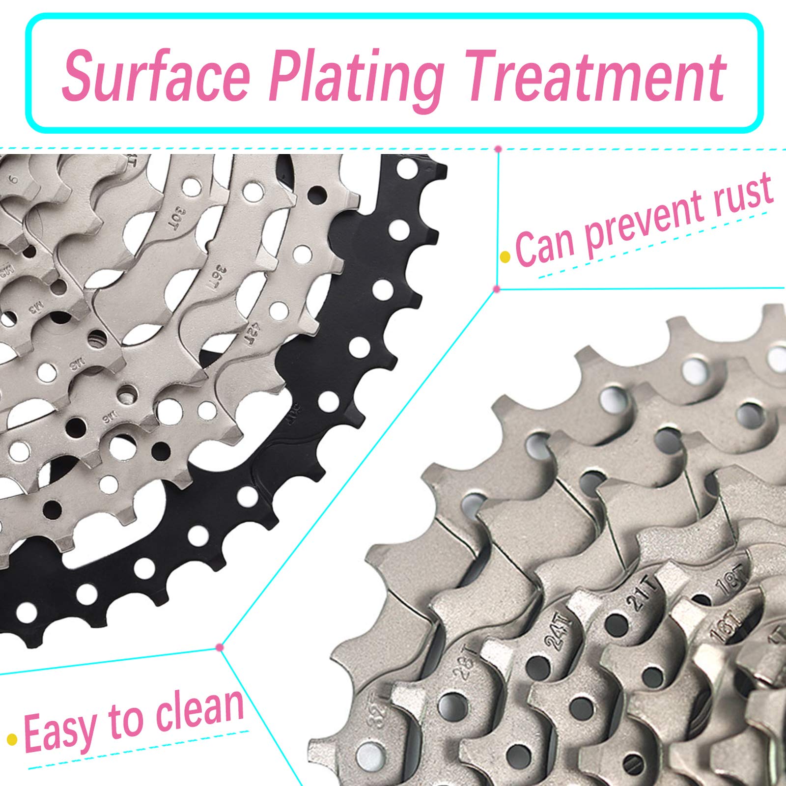 LANXUANR 10 Speed MTB Cassette – Super Light 11-46T Bike Flywheel