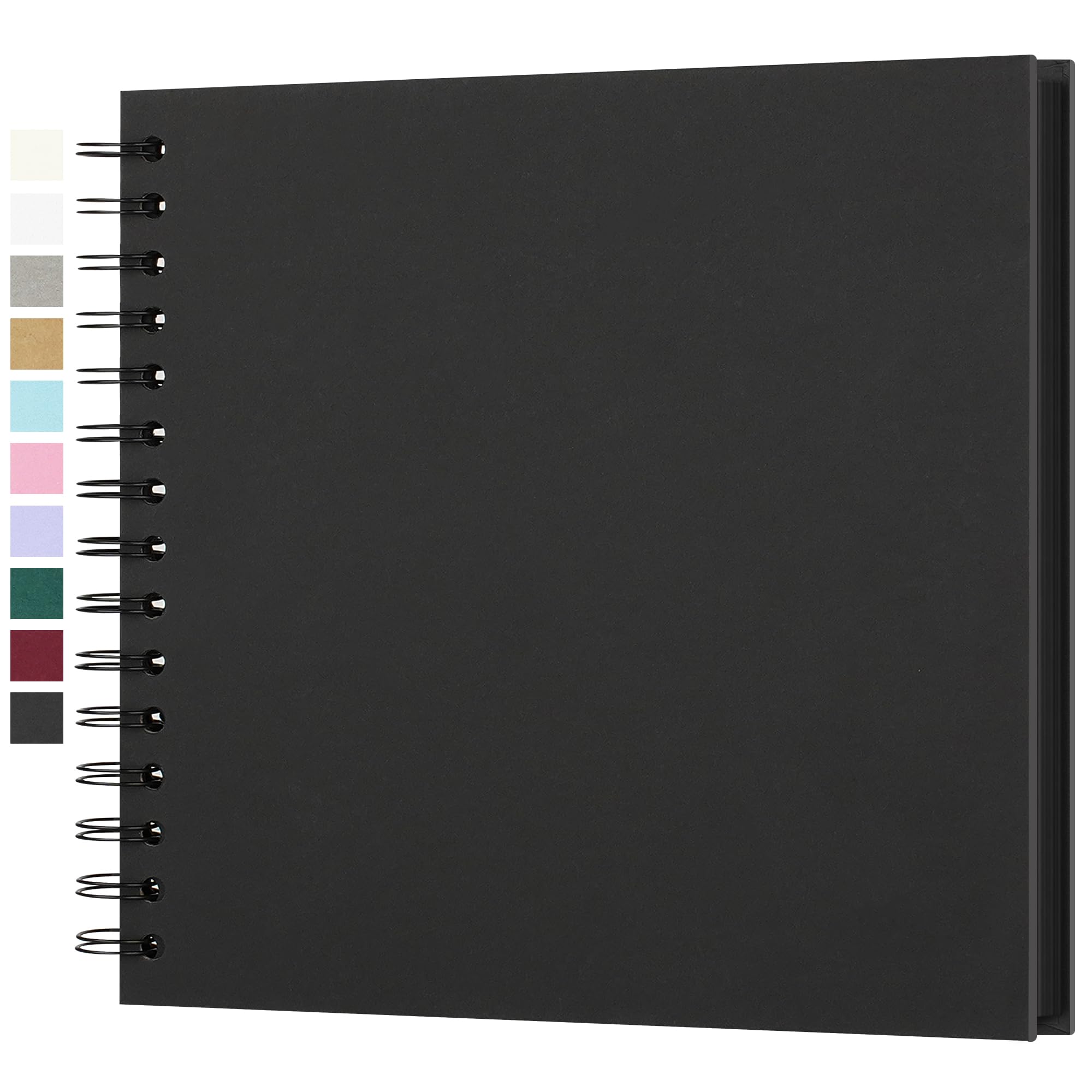 Yopih DIY Scrapbook Album | 20.5x20.5cm Black Kraft Paper Memory Book