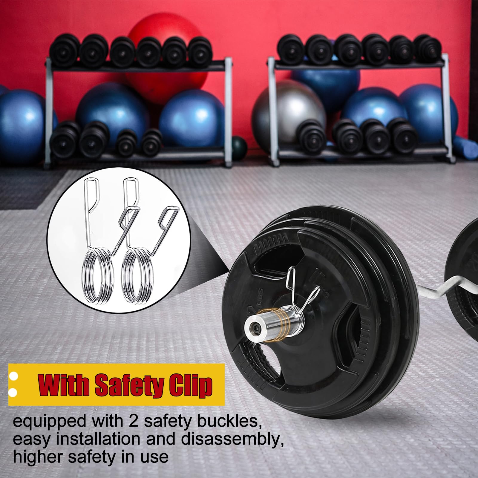 Tonchean 47" Olympic EZ Curl Bar | 220lb Capacity Chrome Steel Barbell