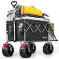 Overmont 300L Folding Wagon – Heavy Duty All-Terrain Utility Cart, 150kg