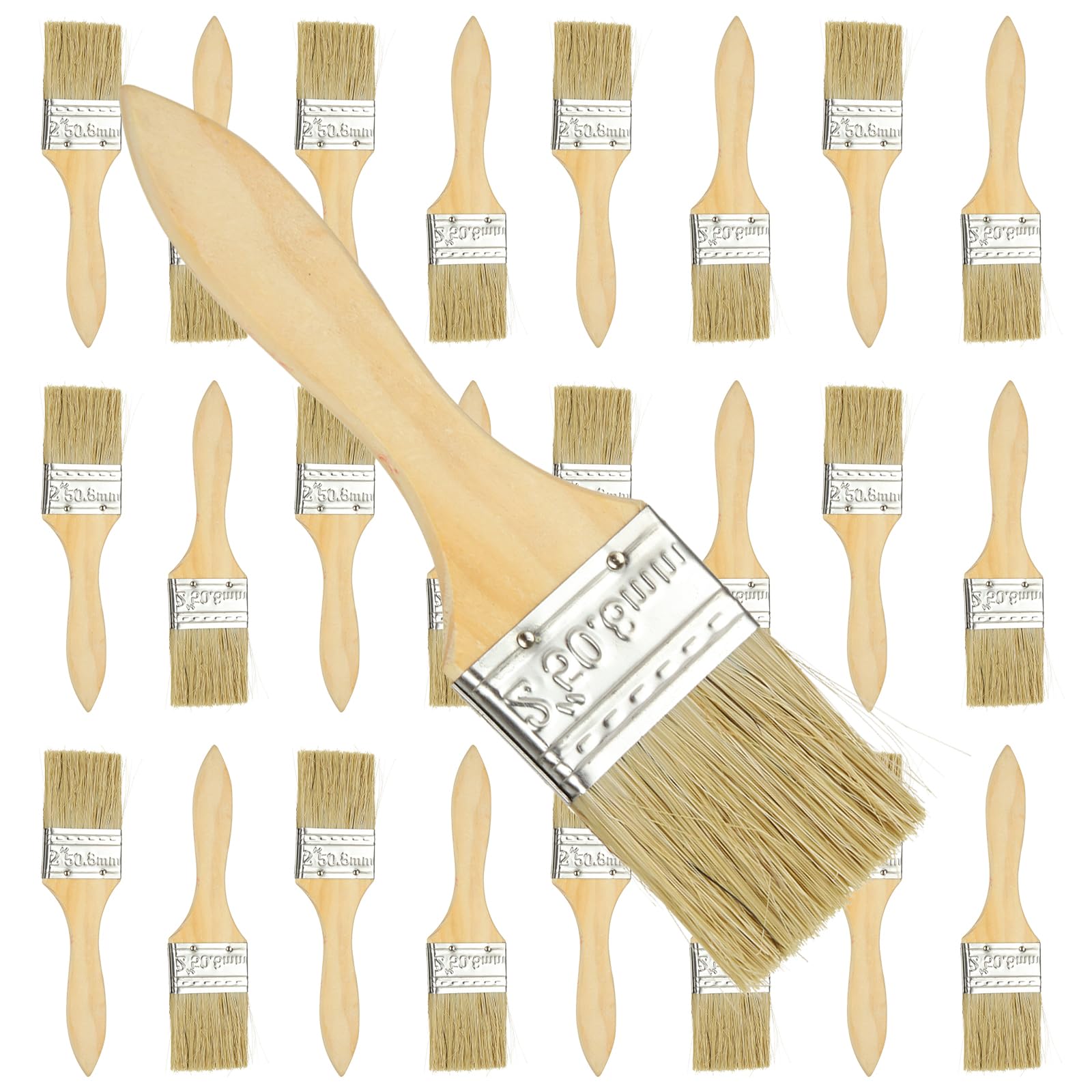 LDHHYH 30 PCS Paint Brushes - 2 Inch Wooden Handle Chip Brushes