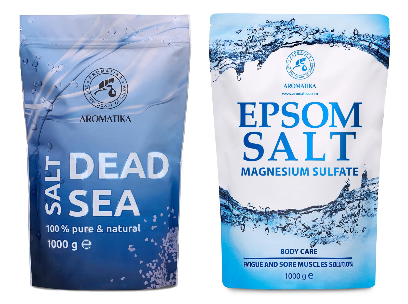 Bath Salts Set 2kg – Pure Epsom & Dead Sea Salt for Body Care