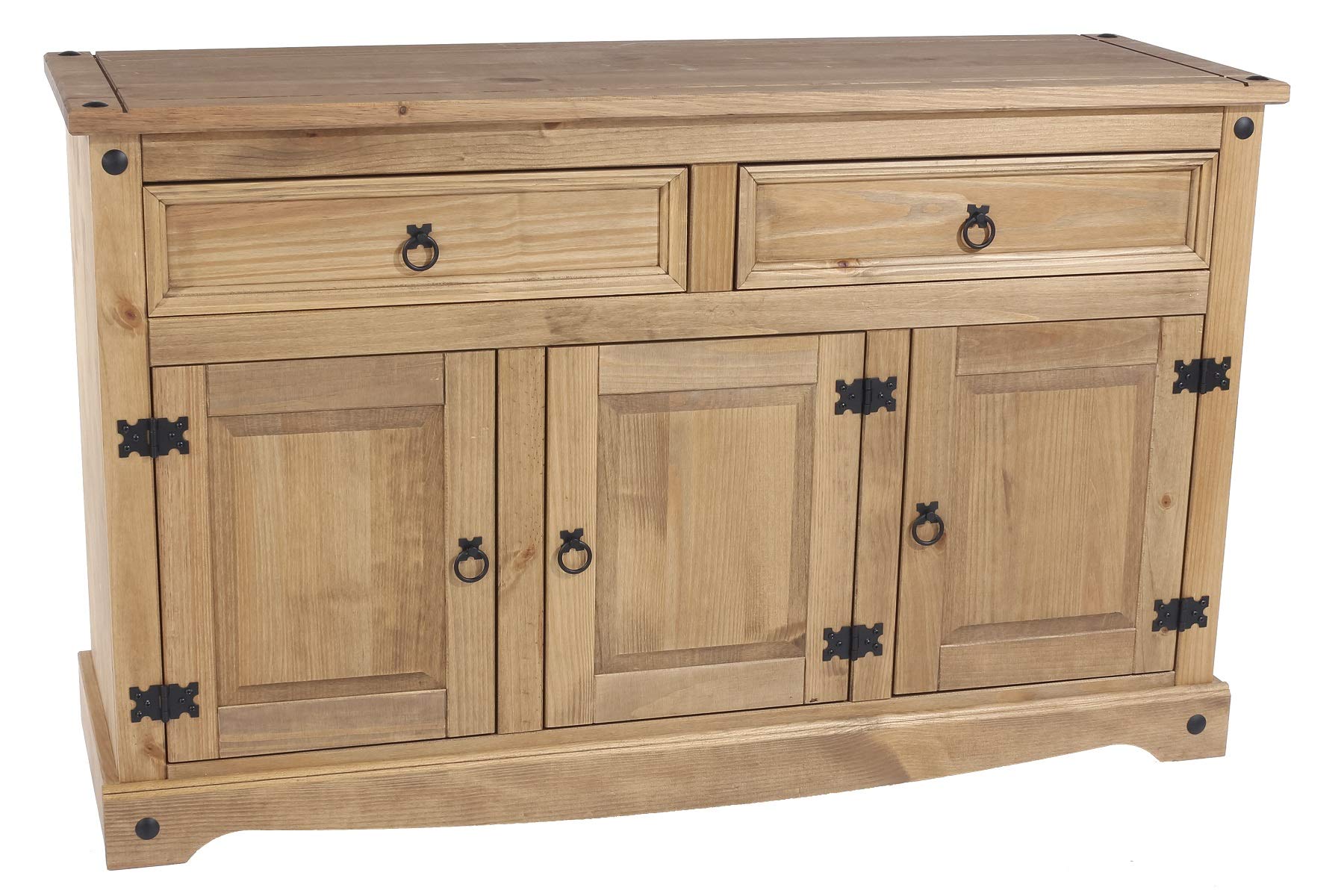 Pine Sideboard – 3 Door 2 Drawer Rustic Storage Cabinet