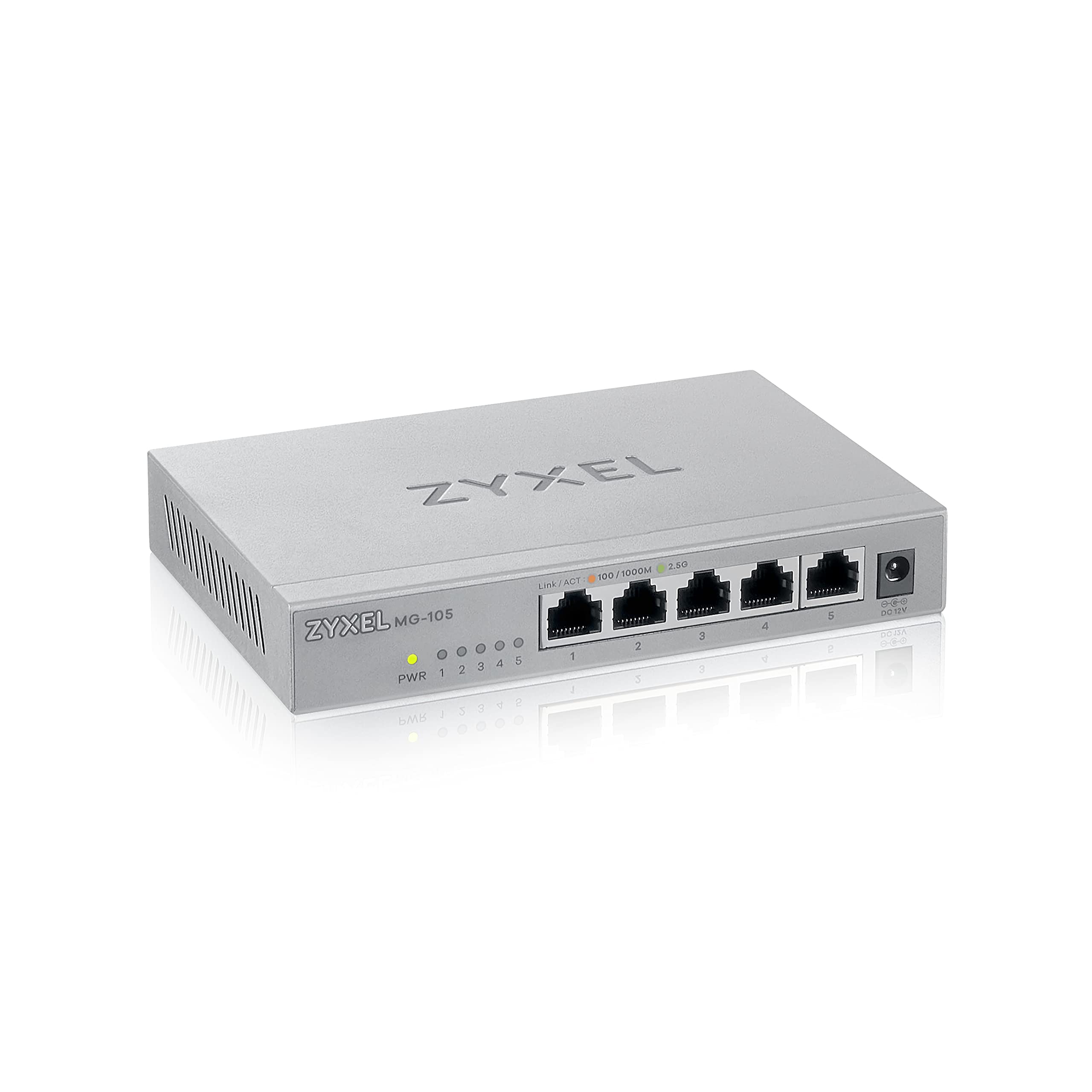 Zyxel MG-105 5-Port 2.5G Multi-Gigabit Unmanaged Network Switch