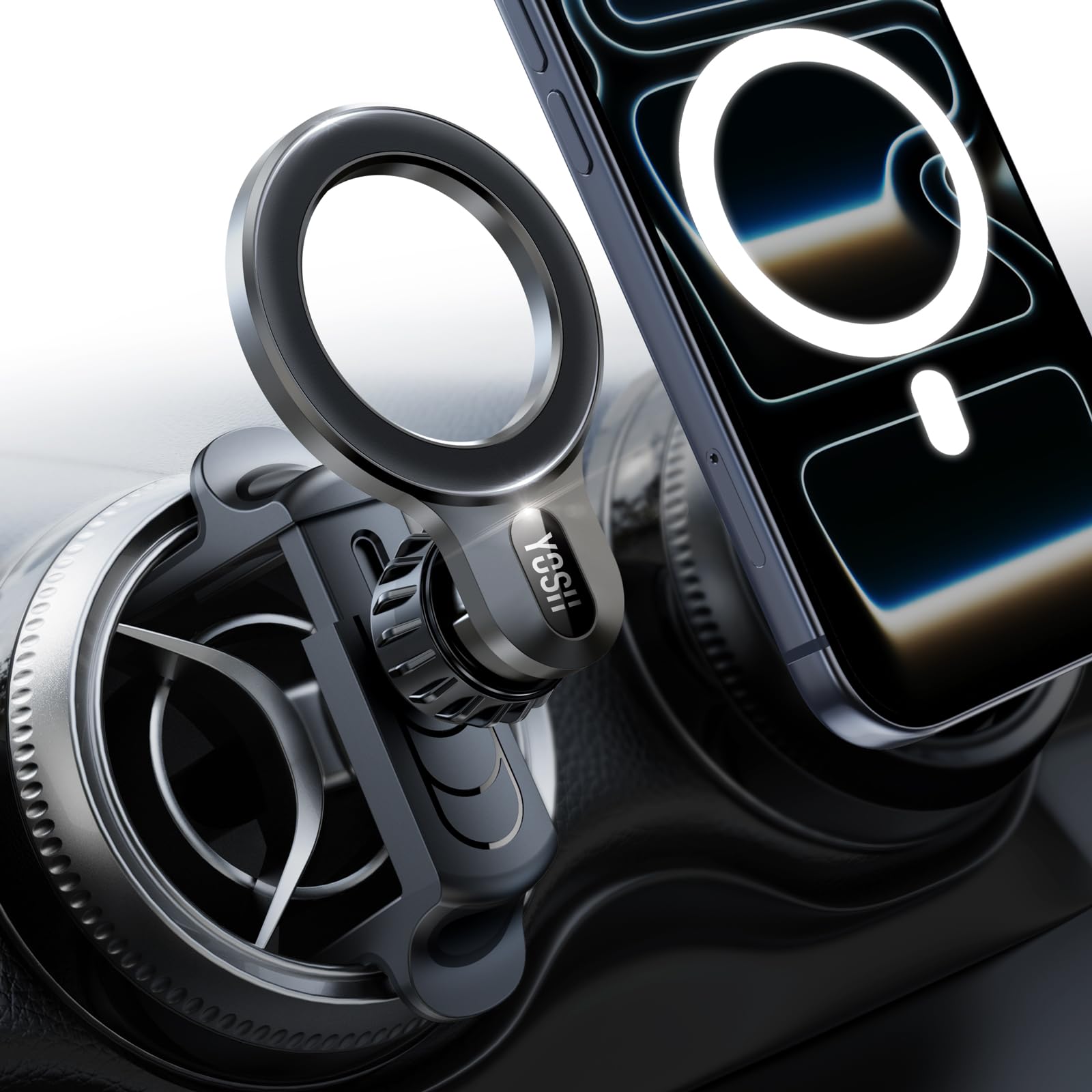 YOSH MagSafe Car Mount for Mercedes Benz A/C Class & Audi A1