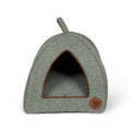 Petface Sage Herringbone Igloo Cat Bed – Cozy Plush Indoor Pet Cave