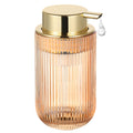 LEICURACE Glass Foaming Soap Dispenser – 11oz Refillable Gold Pump