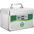 ZORVIDSON Lockable Medicine Box | Aluminum First Aid Storage Case with Key