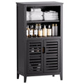 HITNET Bamboo Bathroom Cabinet – Freestanding Floor Storage with 2 Doors