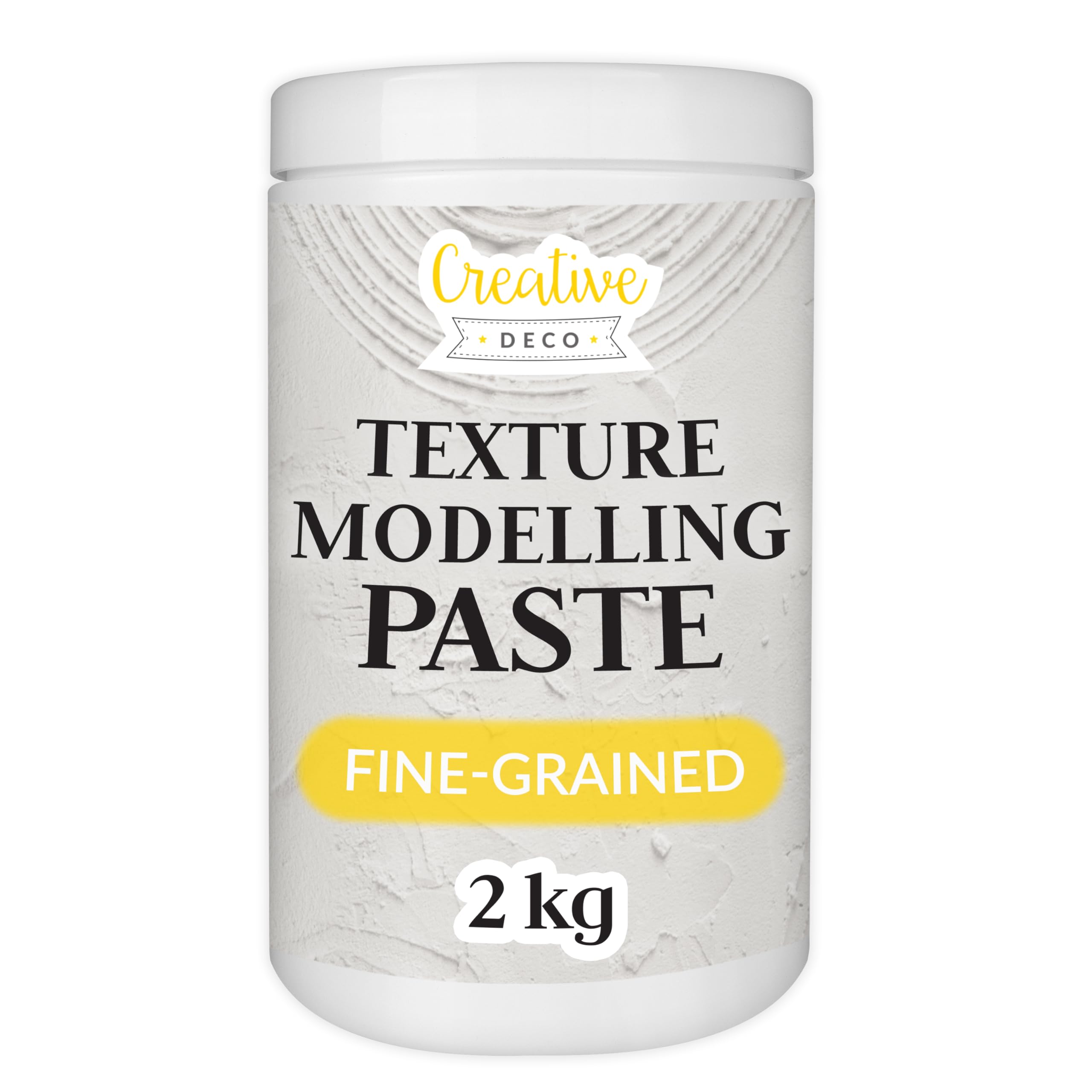 Creative Deco Structural Paste Fine Grain 2kg | White Acrylic Filler
