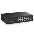 10 Port Gigabit PoE Switch | 8 Port PoE+ 120W Unmanaged