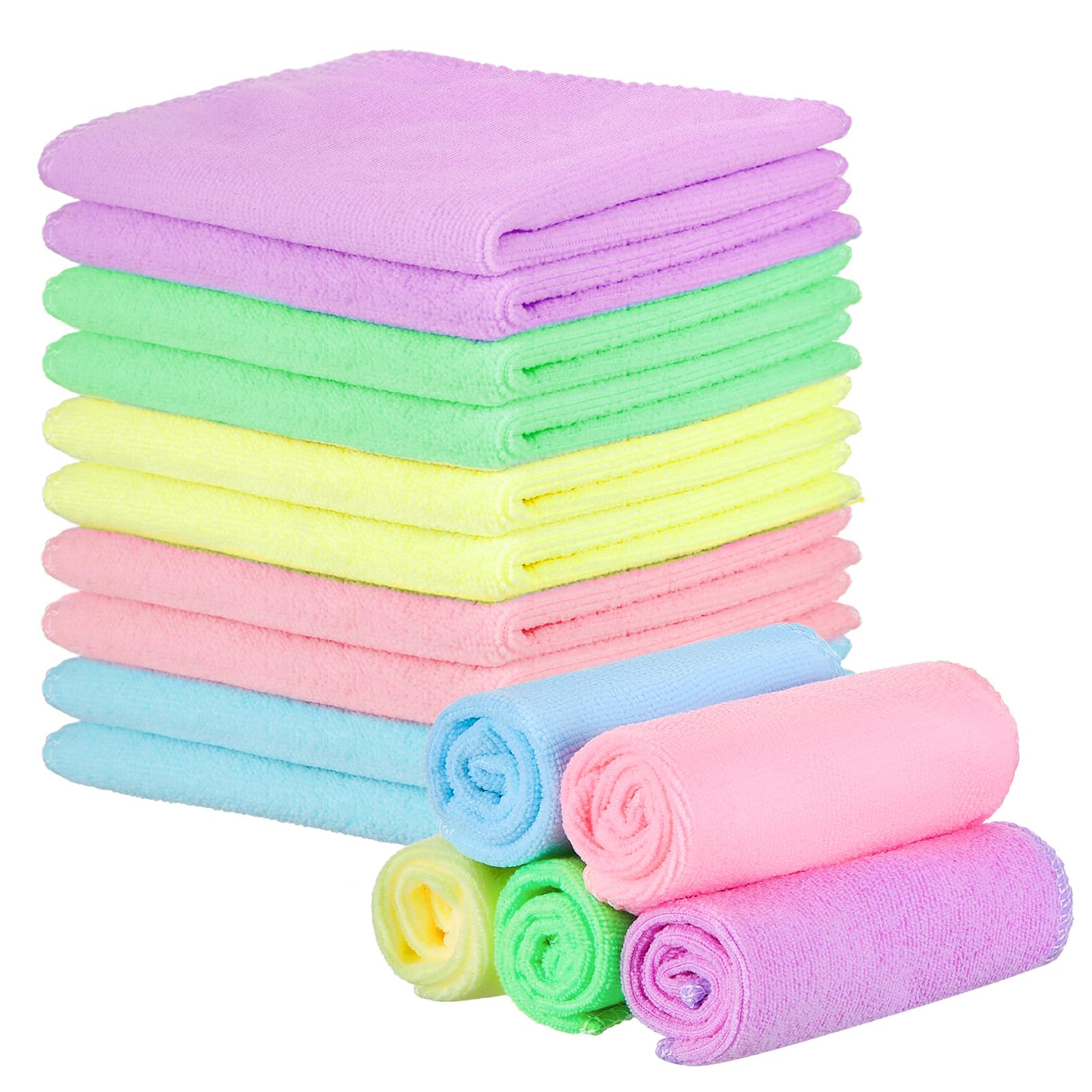 Hestya 50-Pack Microfiber Face Cloths | Reusable Facial Cleansing Towels