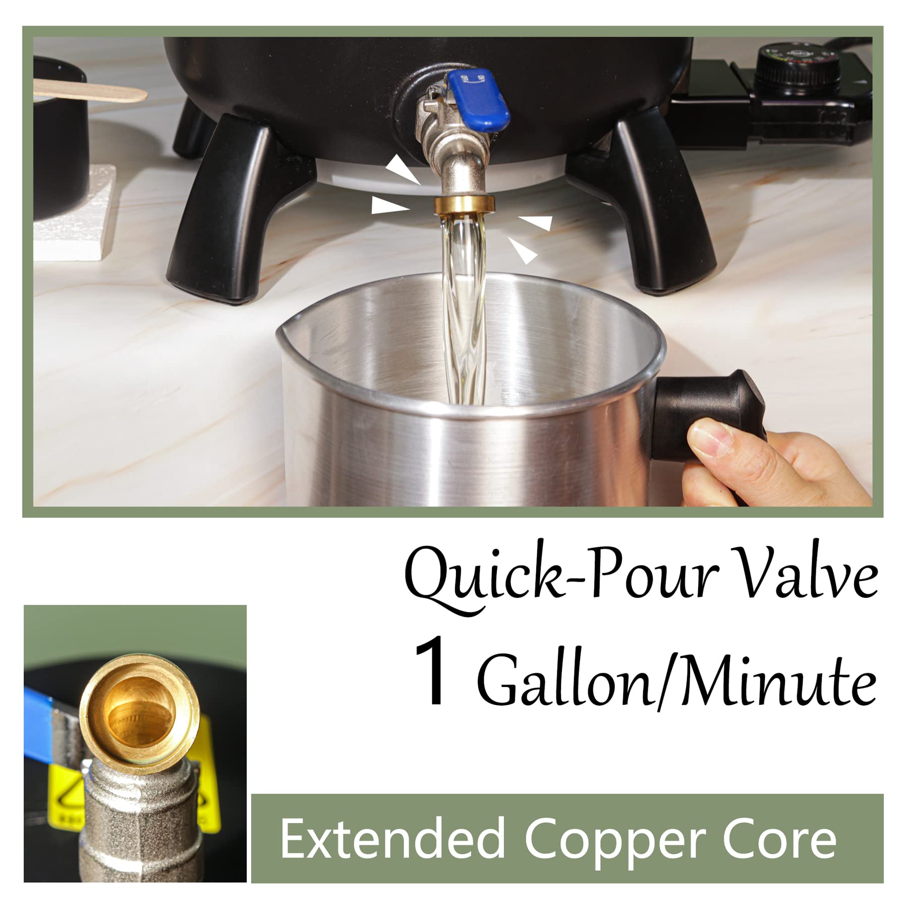 6L Electric Wax Melter for Candle Making – Non-Stick Pot