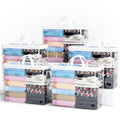Clothes Storage Bags Foldable Storage Bag, 22L Clear Storage Bags for Clothes, and Blanket Storage Bag for Bedding, CDs, Blankets, Comforters - image 1