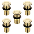 Xcel Home Brushed Gold Unslotted Basin Waste | Brass Click Clack Plug