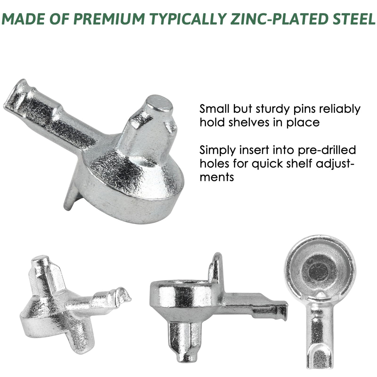 20PCS Shelf Pins for Billy Bookcase, Metal Bookshelf Pins for Part #131372 - image 3