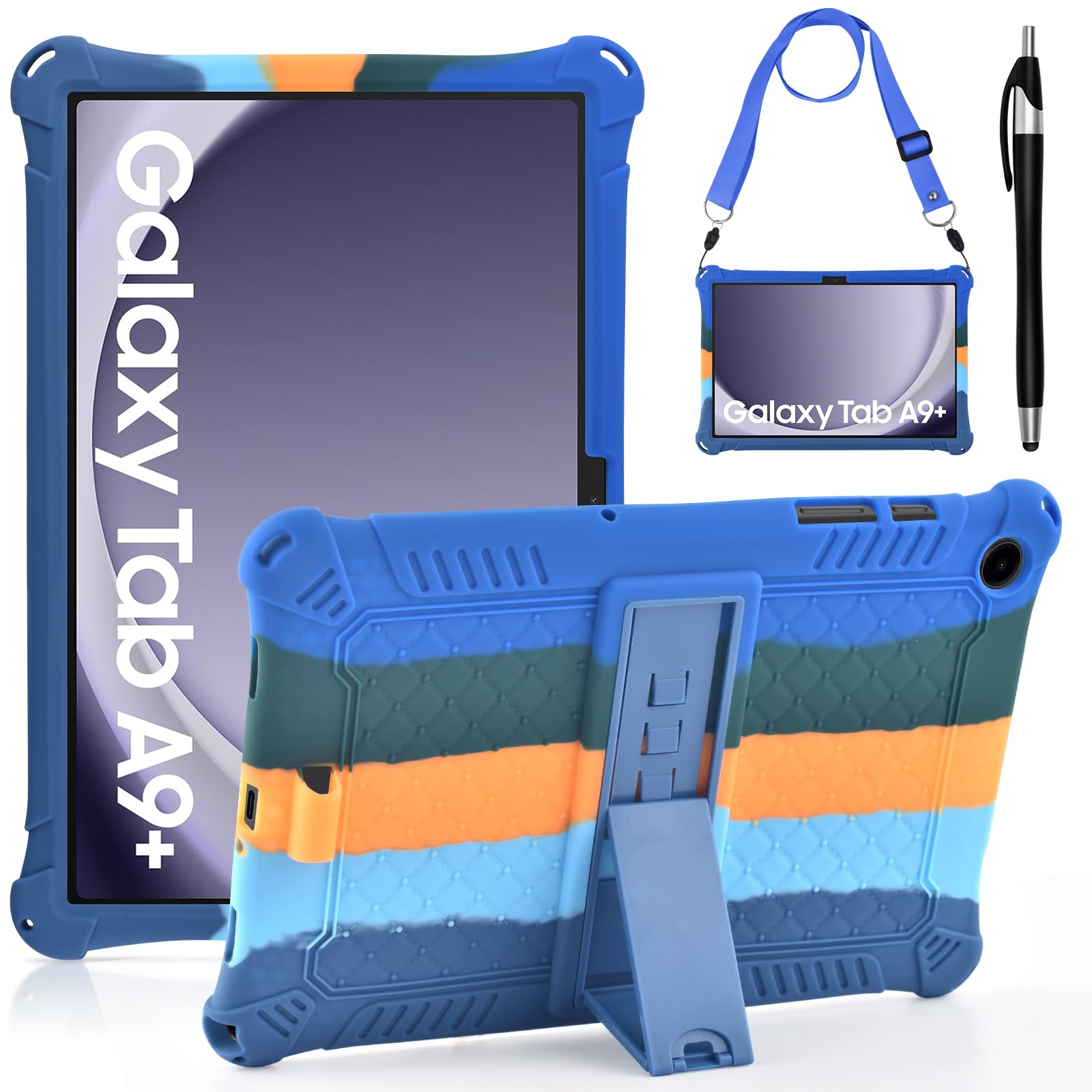 KATUMO Silicone Case for Samsung Galaxy Tab A9 Plus 11 Inch with Strap