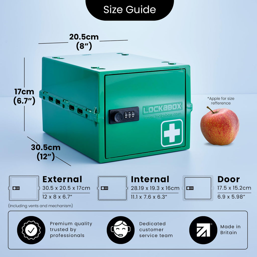Lockabox One™ | Premium Lockable Medicine Box 10L | Lightweight & Hygienic Medicine Lock Box | Made In Britain | External Size 31 x 21 x 17 cm - image 4