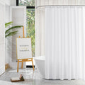 Jolof Store White Weighted Polyester Shower Curtain | Waterproof – 200x200cm
