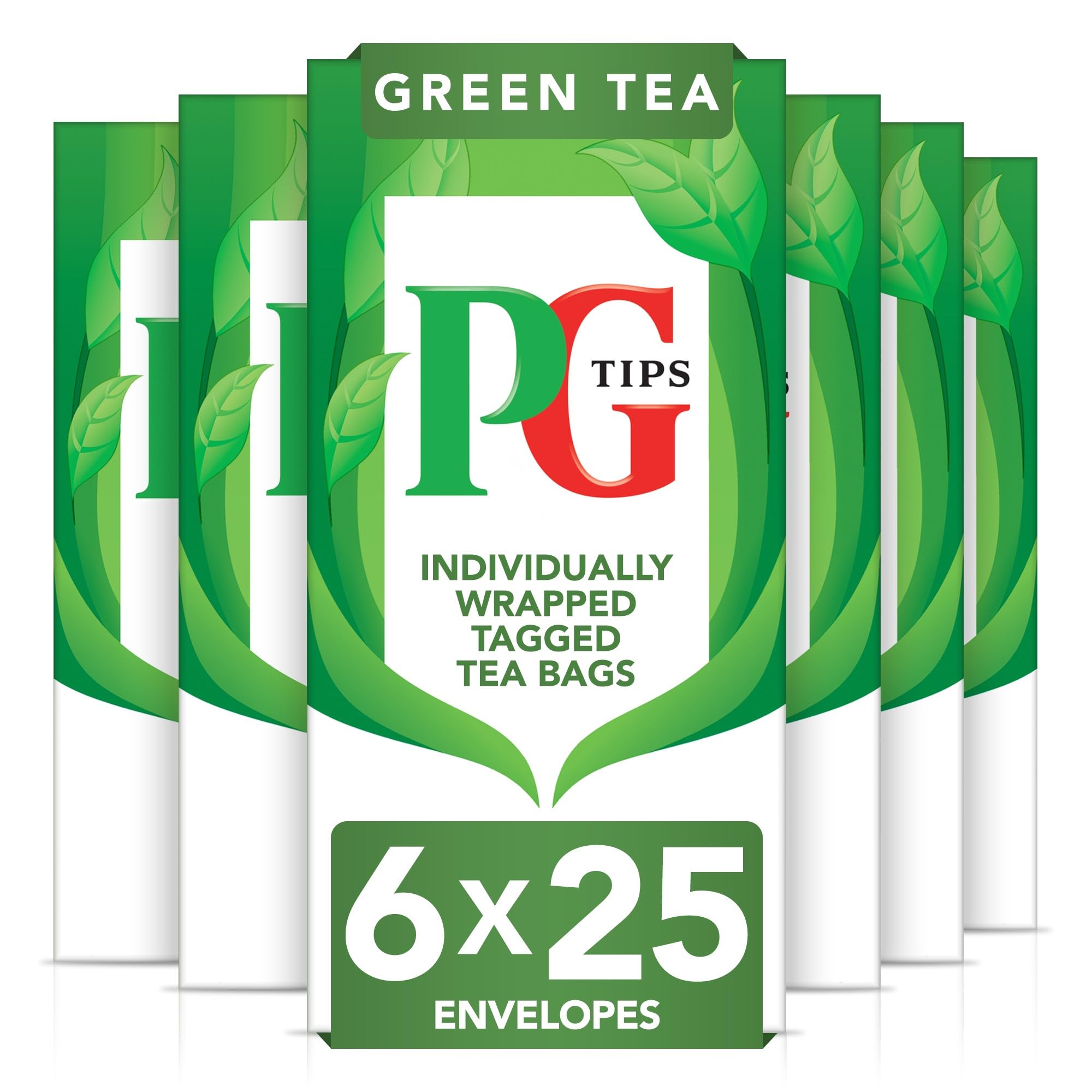 PG Tips Green Tea Bags - Bulk 150 Plant-Based Biodegradable Tea Bags