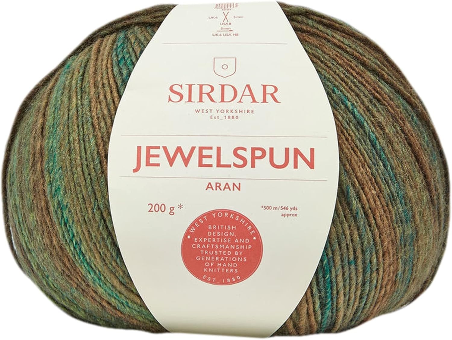 Sirdar Jewelspun Aran Knitting Yarn – Golden Green (845) – 200g
