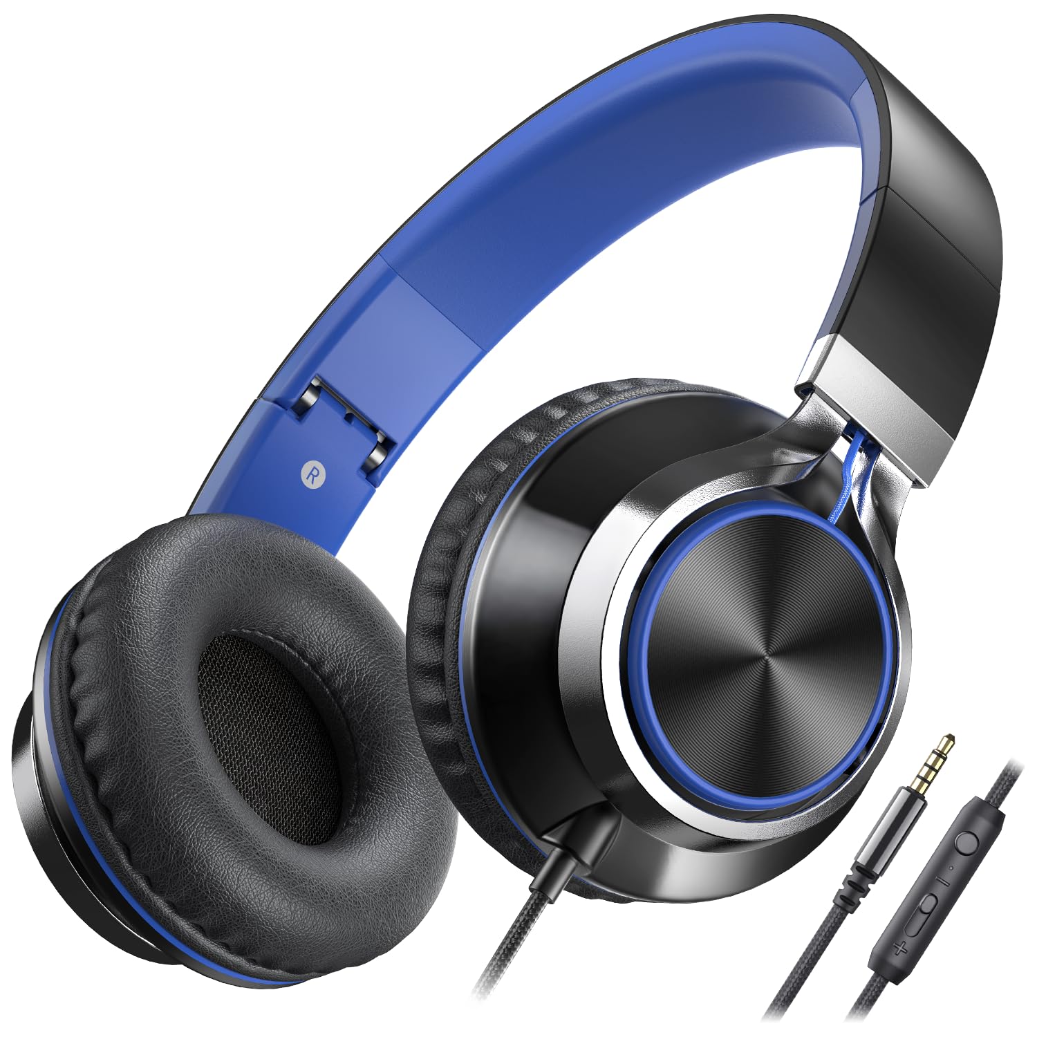 Ailihen C8 Wired On-Ear Headphones with Mic - Foldable HD Stereo Sound