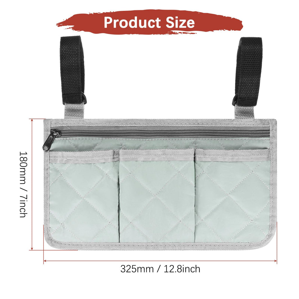 TIXIPEM 1-Pack Beach Chair Armrest Bag 12.8"x7" Polyester Grey - image 3