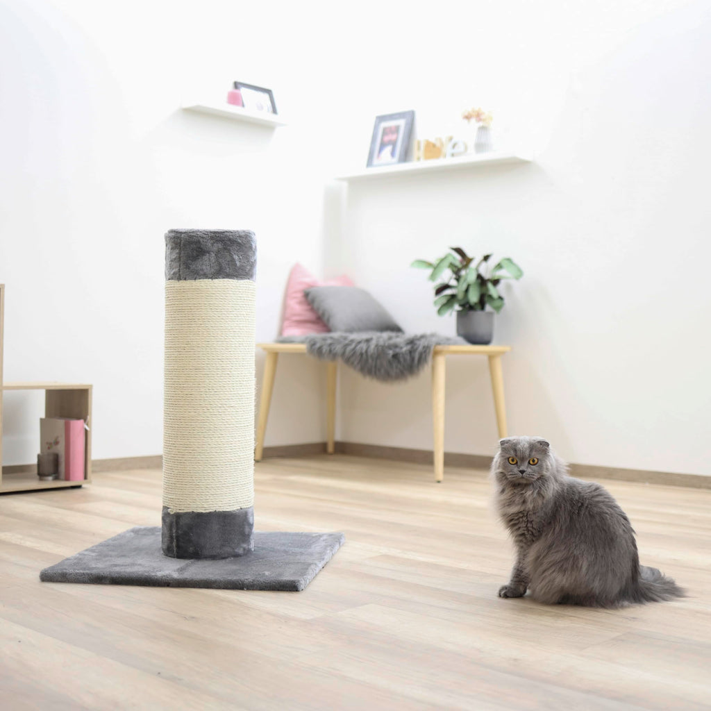 Kerbl Opal Ultra Cat Scratching Post – Grey Sisal Tree, 60x60x82 cm